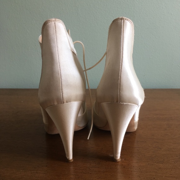 Loeffler Randall Georgia Bootie in White Satin - Picture 2 of 8